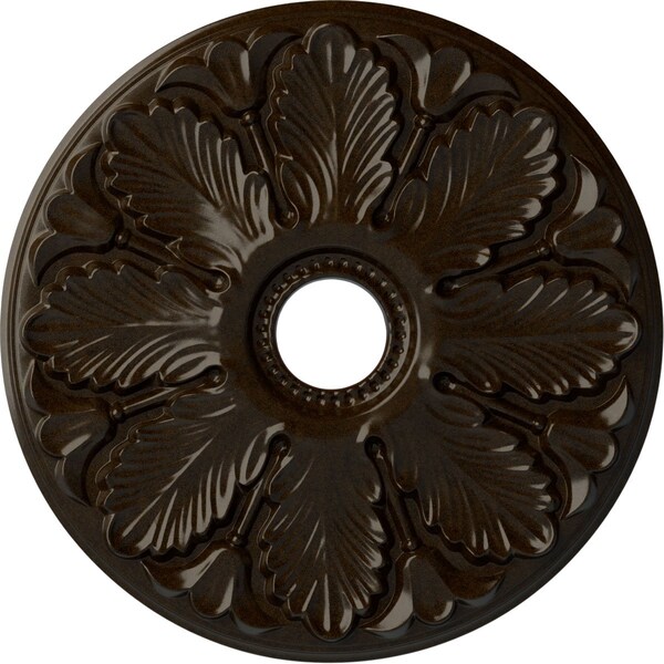 Ekena Millwork Milan Ceiling Medallion (Fits Canopies up to 4 5/8"), Hnd-Painted Bronze, 24 1/2"OD x 3 1/2"ID x 1"P CM24MIBZS - main